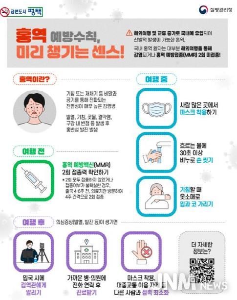 평택시, 해외 유입 홍역 증가! 시민 예방수칙 준수 당부
