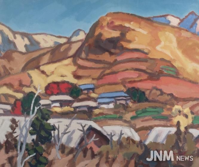오지호 추경 1953 캔버스에 유채 50x60cm 광주시립미술관 소장