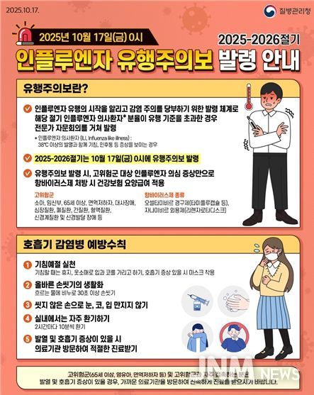 김해시, 전국 ‘인플루엔자 유행주의보’ 예방수칙 준수