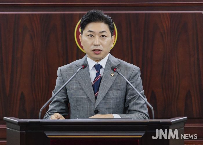 김종복 의원 5분 발언 모습