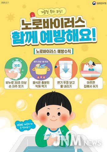평택시, 겨울철 노로바이러스 유행 주의! ‘올바른 손 씻기와 철저한 소독’ 당부