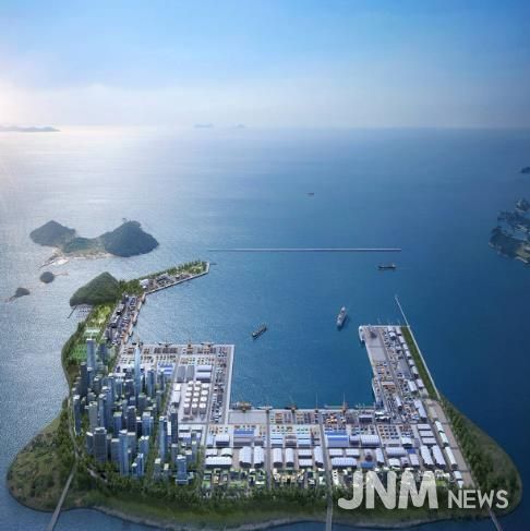 군산시새만금기본계획현안반영위해뛴다(군산새만금신항조감도).