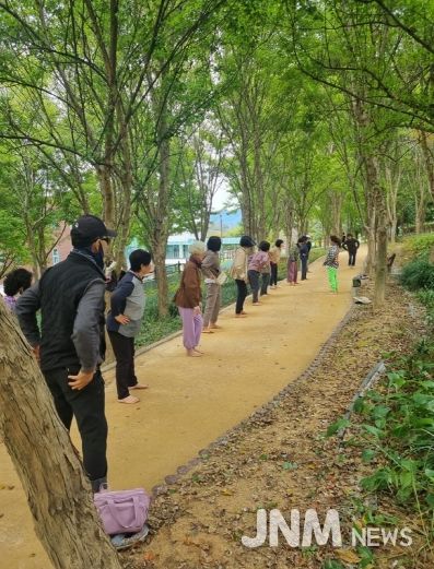 죽전공원 맨발걷기 죽전공원 맨발걷기 마무리