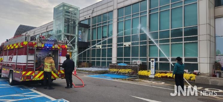 광양시, 커뮤니티센터 합동 소방훈련으로 화재 대응능력 강화