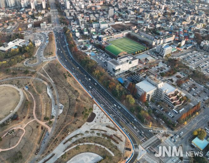 개통된 온양대로1-1호(문화로) 확포장공사(1구간)