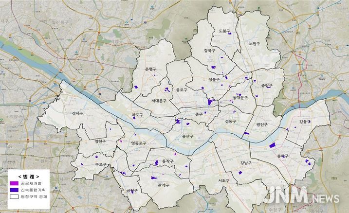 토지거래허가구역 재지정, 재지정 및 조정 위치