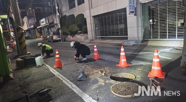 야간 오수역류 민원 해소