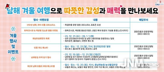 독일마을 크리스마스 포토존·단항 푸드페스타·해넘이 및 해맞이 행사