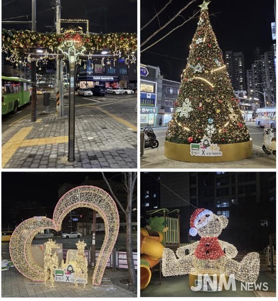 (왼쪽 상단부터 시계방향으로) 그늘막 트리, 중앙대병원 앞 교통섬, 청명어린이공원, 노량진역 인근 모습