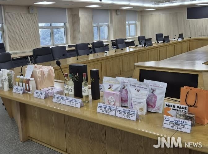 부천시 고향사랑기부제 신규 답례품 전시 모습