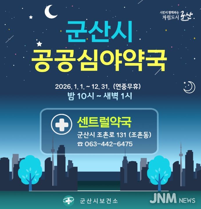2026년 공공심야약국 ‘센트럴약국’ 지속 운영