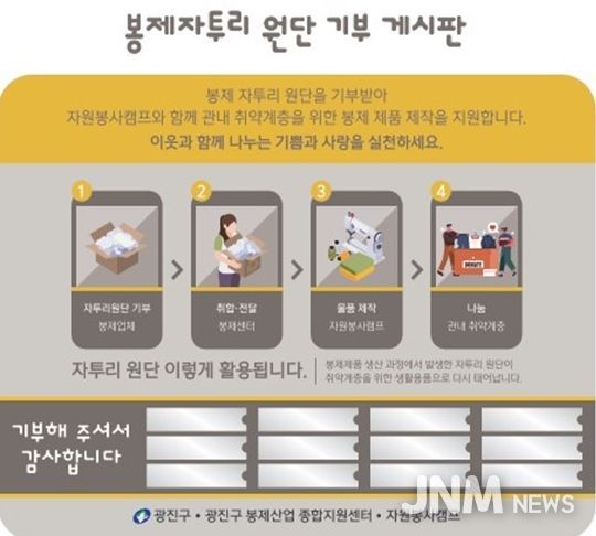 버려지던 봉제 자투리 원단, 봉제집적지 광진구에서 이웃을 돕는 자원이 되다