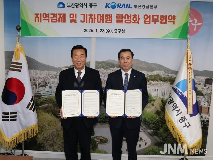 부산 중구-코레일 부산경남본부, 관광활성화 업무협약