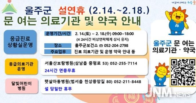 울주군, 설 연휴기간 응급의료체계 운영