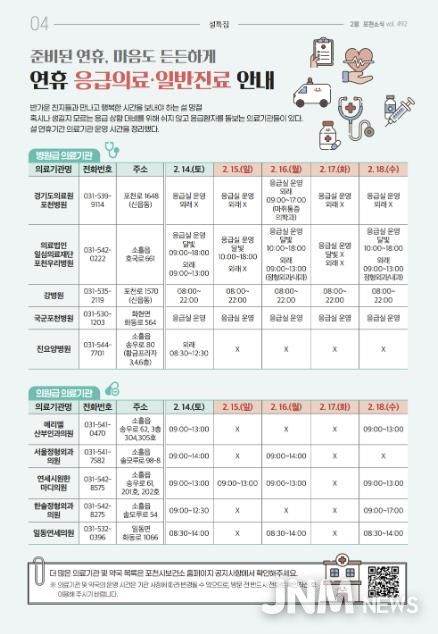 포천시, 설 연휴 응급의료체계 강화