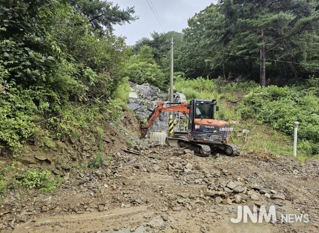 지난해 수해복구 현장 사진