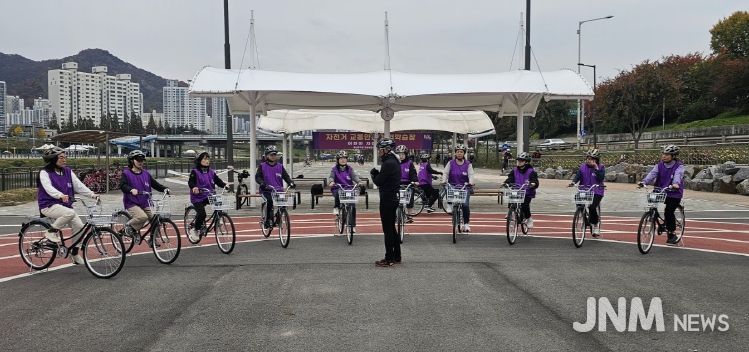 2025년 동대문구 자전거 교통안전 체험교육 모습