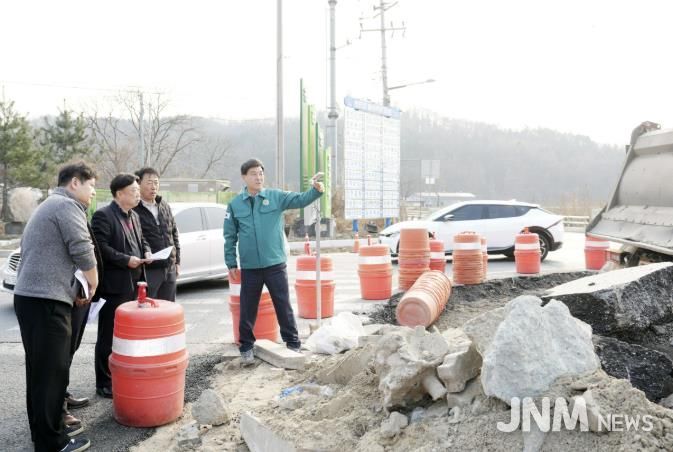 광주시, 관음사거리 회전교차로 설치 공사 현장 점검